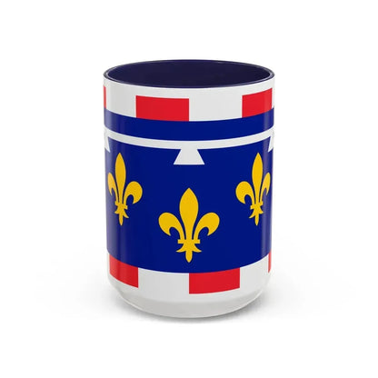Flag of Centre Val de Loire France 2 - Accent Coffee Mug 15oz Navy - Go Mug Yourself