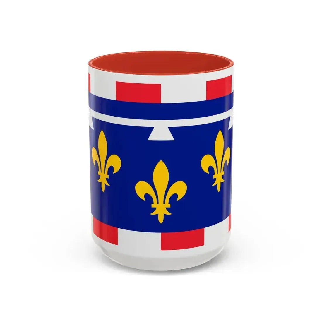 Flag of Centre Val de Loire France 2 - Accent Coffee Mug 15oz Red - Go Mug Yourself
