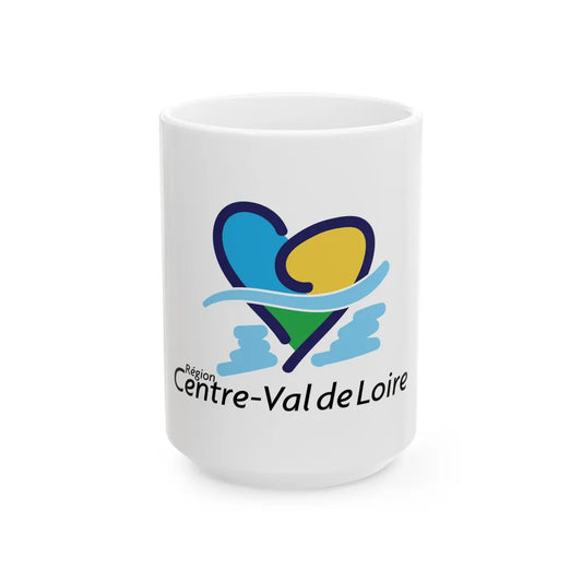 Flag of Centre Val de Loire France - White Coffee Mug-15oz-Go Mug Yourself