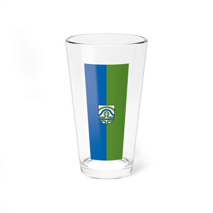 Flag of Cerknica vertical (Slovenia) Pint Glass 16oz 16oz - Go Mug Yourself