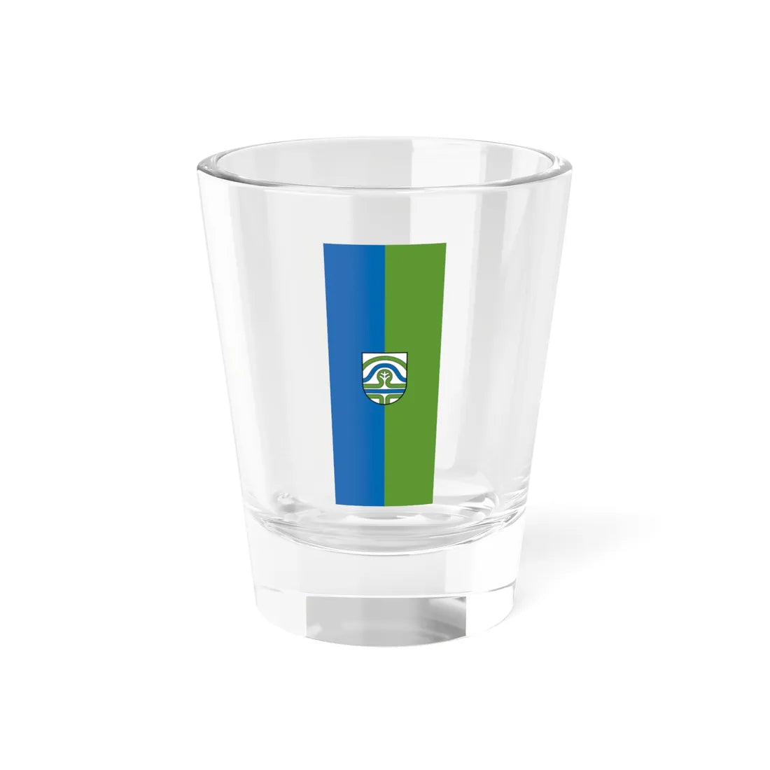 Flag of Cerknica vertical (Slovenia) Shot Glass 1.5oz 1.5oz - Go Mug Yourself
