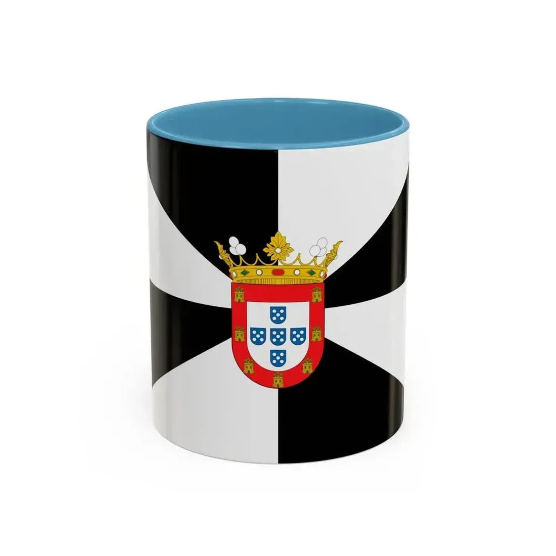 Flag of Ceuta Spain - Accent Coffee Mug 11oz Light Blue - Go Mug Yourself