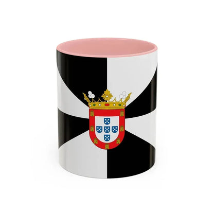 Flag of Ceuta Spain - Accent Coffee Mug 11oz Pink - Go Mug Yourself