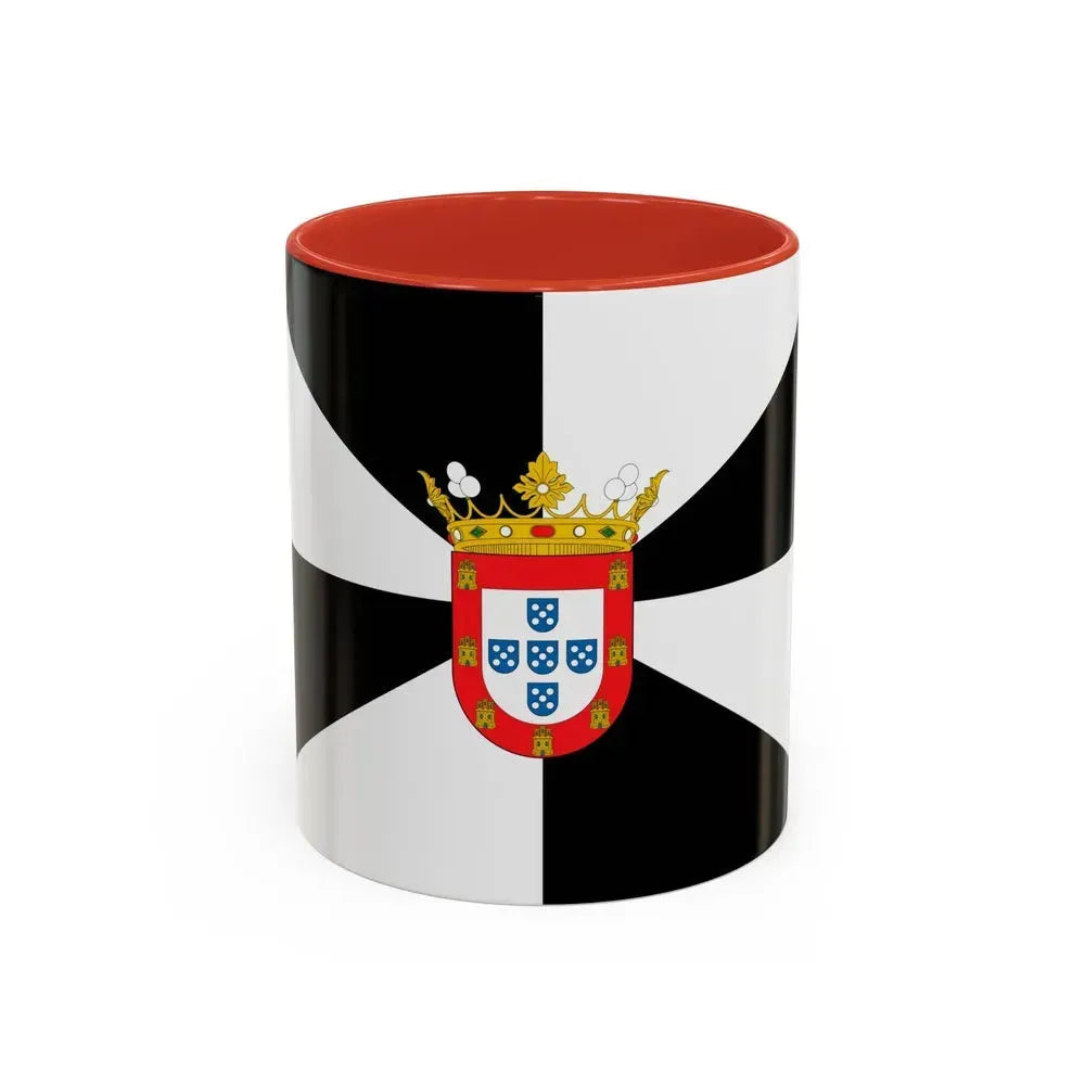 Flag of Ceuta Spain - Accent Coffee Mug 11oz Red - Go Mug Yourself