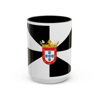 Flag of Ceuta Spain - Accent Coffee Mug 15oz Black - Go Mug Yourself