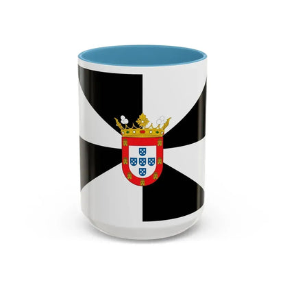Flag of Ceuta Spain - Accent Coffee Mug 15oz Light Blue - Go Mug Yourself