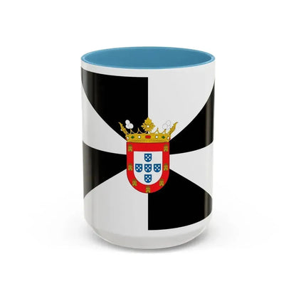 Flag of Ceuta Spain - Accent Coffee Mug 15oz Light Blue - Go Mug Yourself