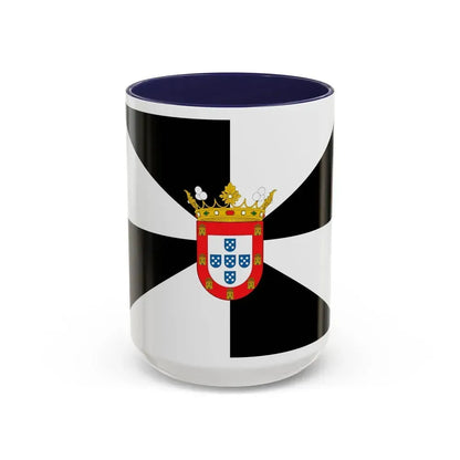 Flag of Ceuta Spain - Accent Coffee Mug 15oz Navy - Go Mug Yourself