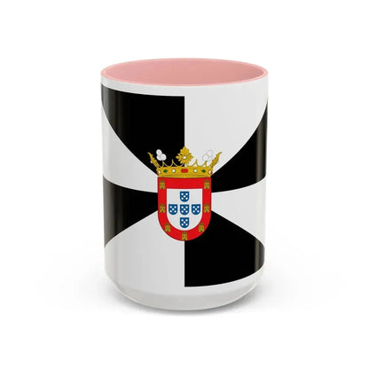Flag of Ceuta Spain - Accent Coffee Mug 15oz Pink - Go Mug Yourself