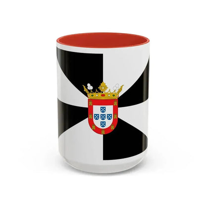 Flag of Ceuta Spain - Accent Coffee Mug 15oz Red - Go Mug Yourself