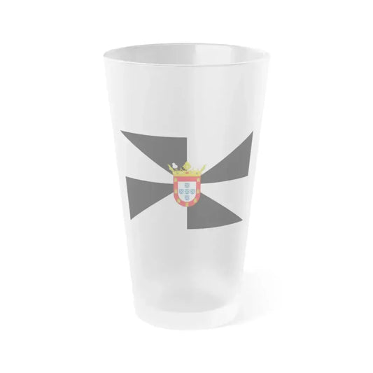 Flag of Ceuta Spain - Frosted Pint Glass 16oz 16oz Frosted - Go Mug Yourself