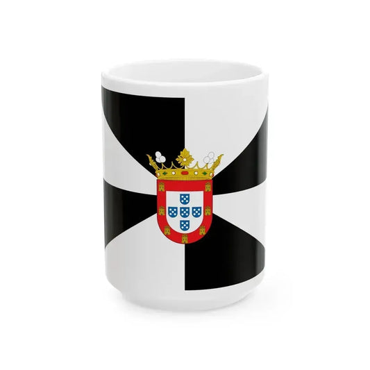 Flag of Ceuta Spain - White Coffee Mug 15oz - Go Mug Yourself