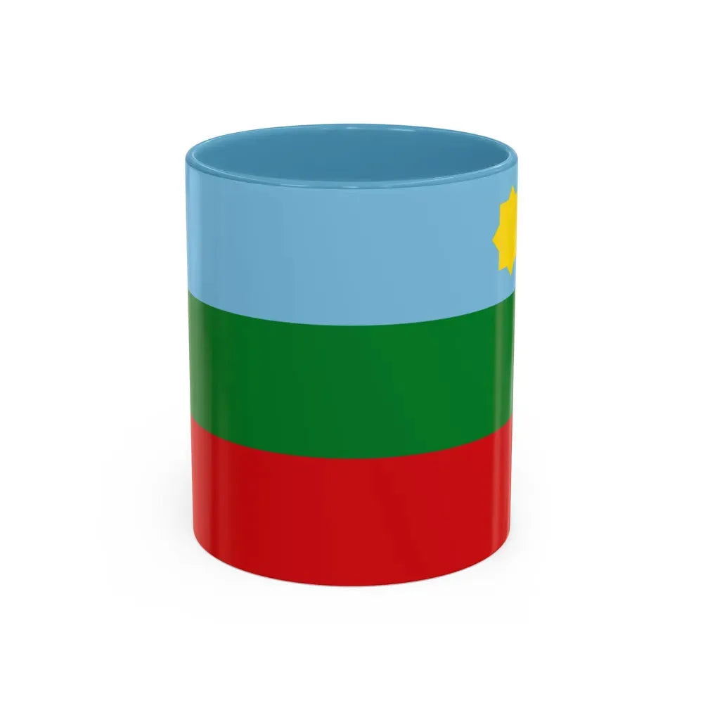 Flag of Chachapoyas capital of the Amazonas Region Peru - Accent Coffee Mug 11oz Light Blue - Go Mug Yourself