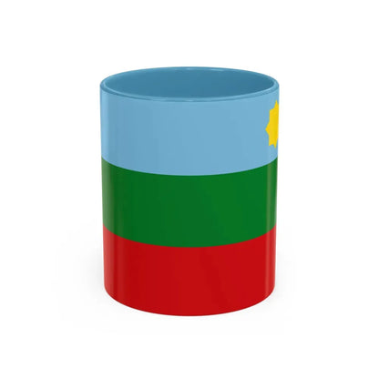 Flag of Chachapoyas capital of the Amazonas Region Peru - Accent Coffee Mug 11oz Light Blue - Go Mug Yourself