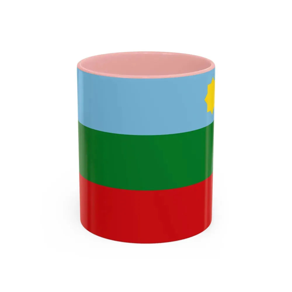 Flag of Chachapoyas capital of the Amazonas Region Peru - Accent Coffee Mug 11oz Pink - Go Mug Yourself