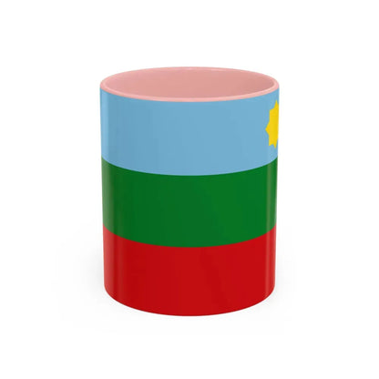 Flag of Chachapoyas capital of the Amazonas Region Peru - Accent Coffee Mug 11oz Pink - Go Mug Yourself
