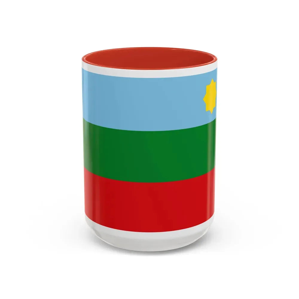 Flag of Chachapoyas capital of the Amazonas Region Peru - Accent Coffee Mug 15oz Red - Go Mug Yourself