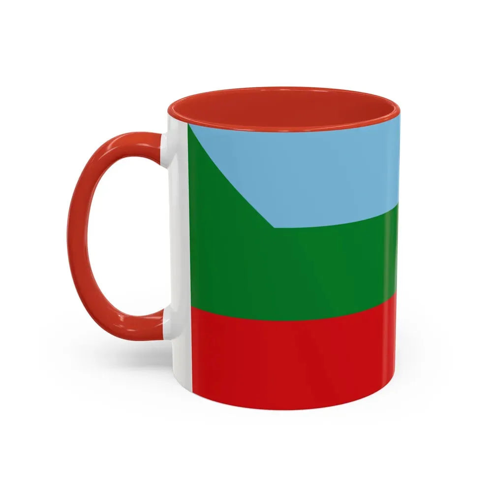 Flag of Chachapoyas capital of the Amazonas Region Peru - Accent Coffee Mug - Go Mug Yourself