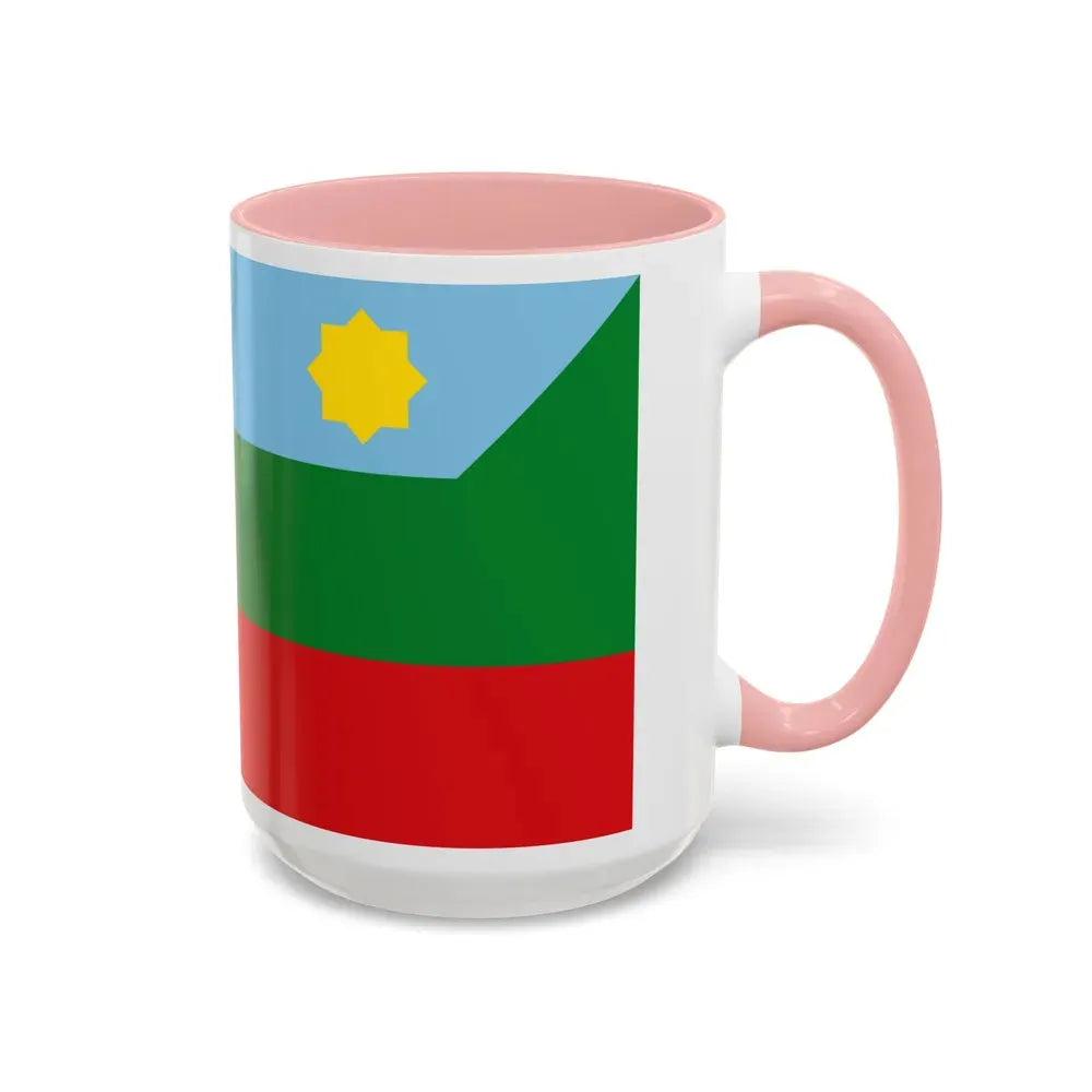 Flag of Chachapoyas capital of the Amazonas Region Peru - Accent Coffee Mug - Go Mug Yourself