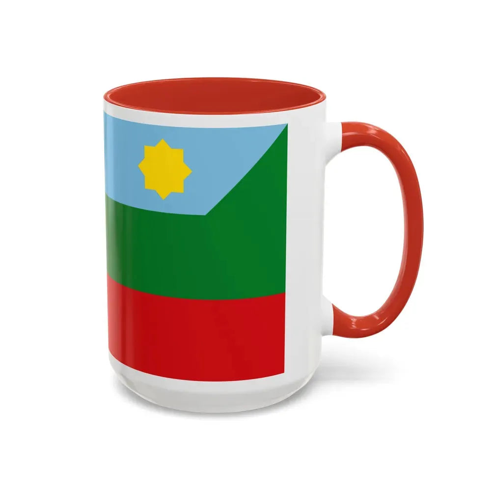 Flag of Chachapoyas capital of the Amazonas Region Peru - Accent Coffee Mug - Go Mug Yourself