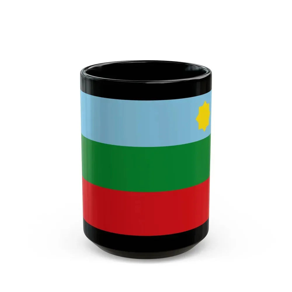 Flag of Chachapoyas capital of the Amazonas Region Peru - Black Coffee Mug 15oz - Go Mug Yourself