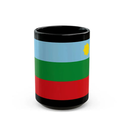 Flag of Chachapoyas capital of the Amazonas Region Peru - Black Coffee Mug 15oz - Go Mug Yourself