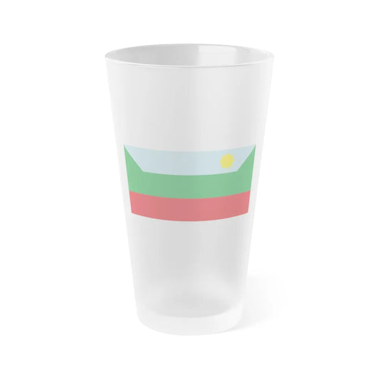 Flag of Chachapoyas capital of the Amazonas Region Peru - Frosted Pint Glass 16oz-16oz-Frosted-Go Mug Yourself