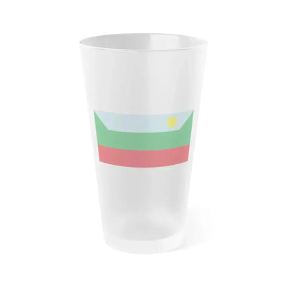 Flag of Chachapoyas capital of the Amazonas Region Peru - Frosted Pint Glass 16oz 16oz Frosted - Go Mug Yourself