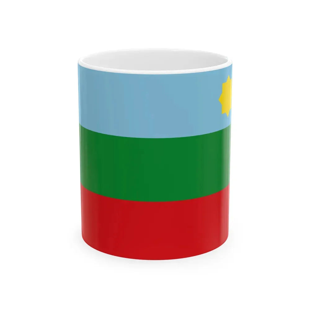 Flag of Chachapoyas capital of the Amazonas Region Peru - White Coffee Mug 11oz - Go Mug Yourself