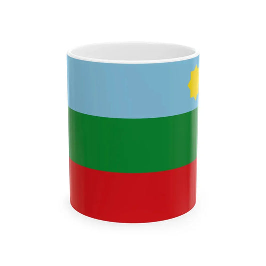 Flag of Chachapoyas capital of the Amazonas Region Peru - White Coffee Mug 11oz - Go Mug Yourself