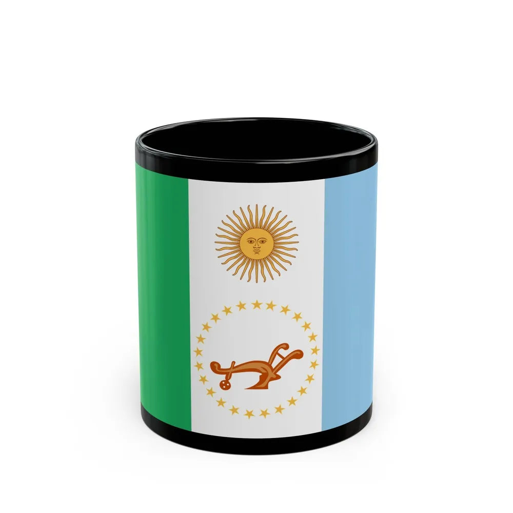 Flag of Chaco Province Argentina - Black Coffee Mug-11oz-Go Mug Yourself