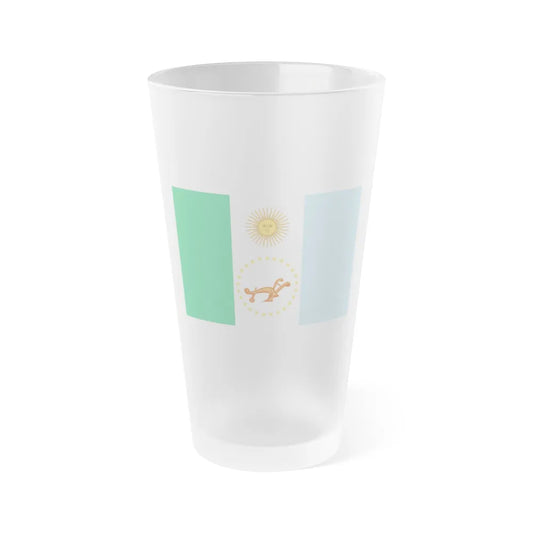 Flag of Chaco Province Argentina - Frosted Pint Glass 16oz-16oz-Frosted-Go Mug Yourself