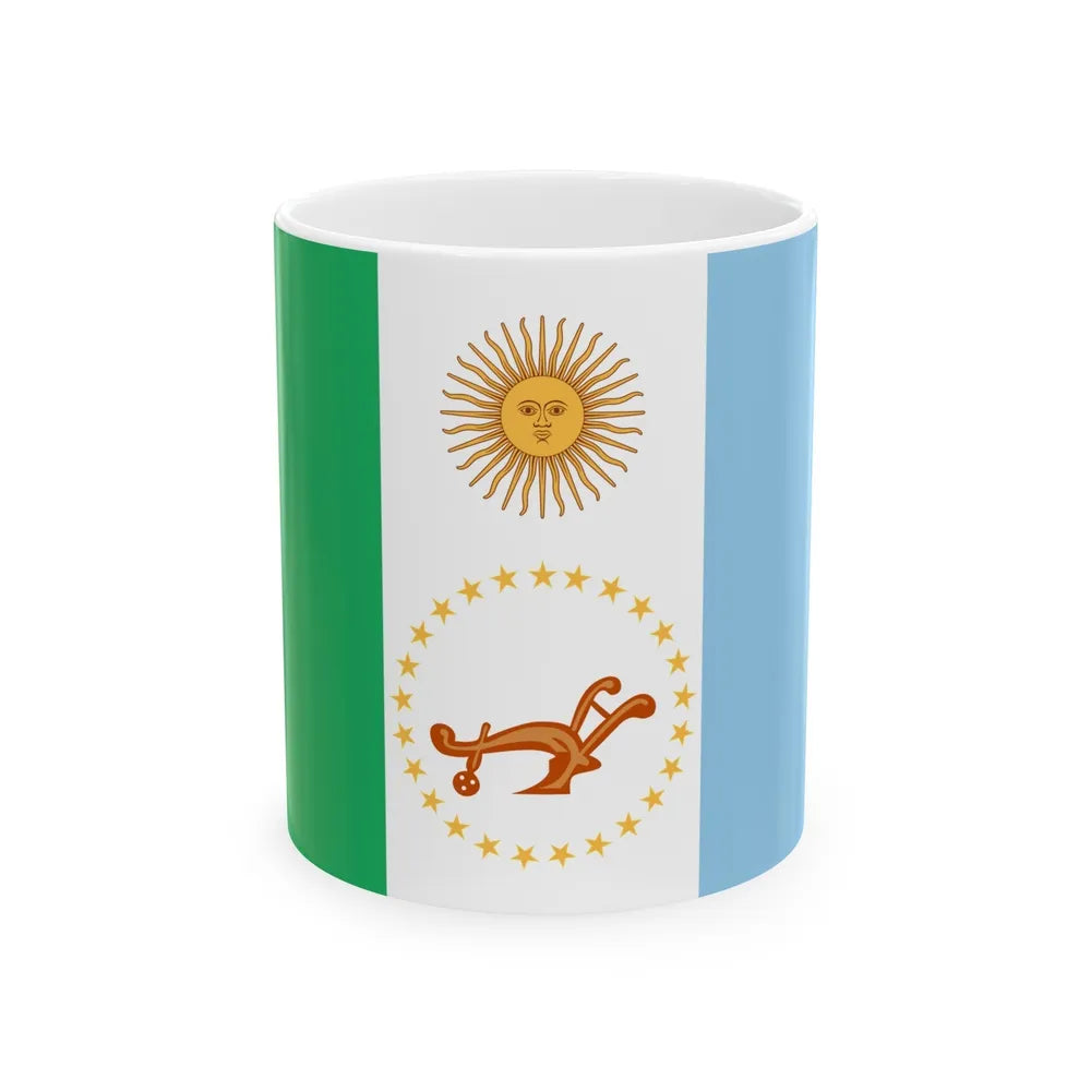 Flag of Chaco Province Argentina - White Coffee Mug-11oz-Go Mug Yourself