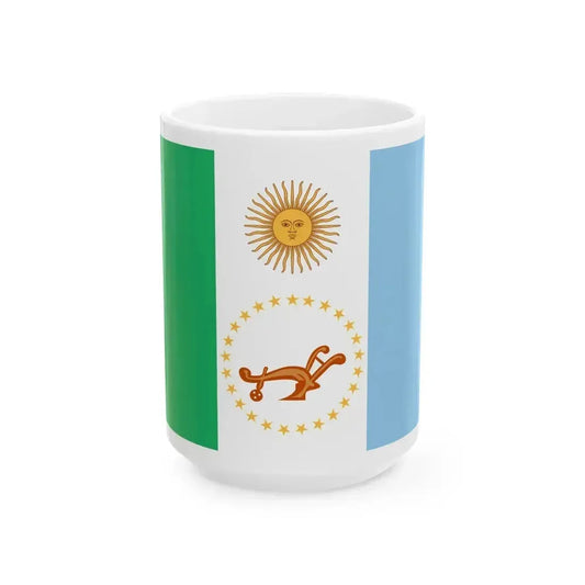 Flag of Chaco Province Argentina - White Coffee Mug 15oz - Go Mug Yourself