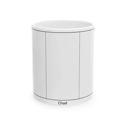 Flag of Chad colouring page (Chad) White Coffee Mug 11oz - Go Mug Yourself