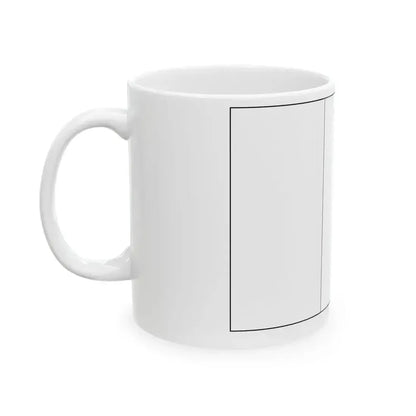 Flag of Chad colouring page (Chad) White Coffee Mug - Go Mug Yourself