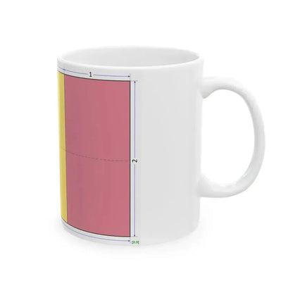 Flag of Chad construction sheet (Chad) White Coffee Mug - Go Mug Yourself