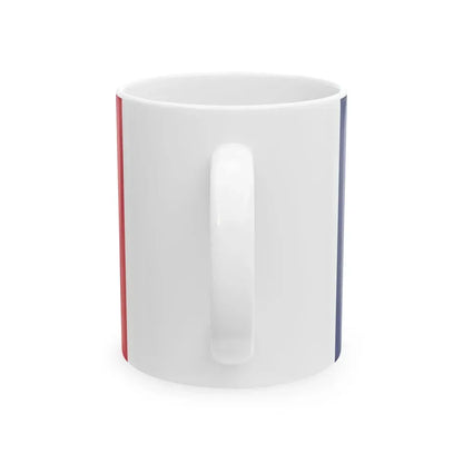 Flag of Chad with coat of arms (Chad) White Coffee Mug - Go Mug Yourself