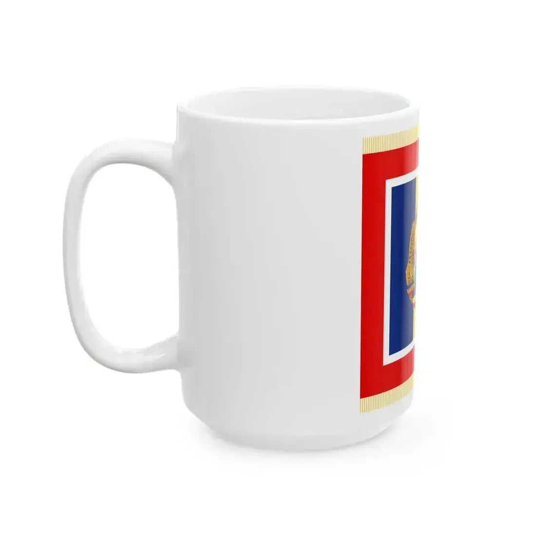 Flag of Chairman of Councils of State and of Ministers of Romania (Oman) White Coffee Mug - Go Mug Yourself
