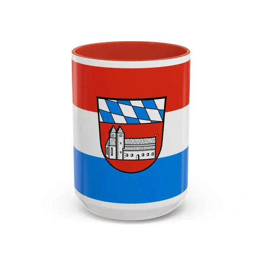 Flag of Cham Germany - Accent Coffee Mug 15oz Red - Go Mug Yourself