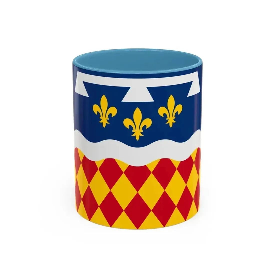 Flag of Charente France 2 - Accent Coffee Mug 11oz Light Blue - Go Mug Yourself