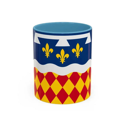 Flag of Charente France 2 - Accent Coffee Mug 11oz Light Blue - Go Mug Yourself