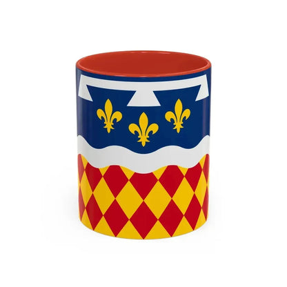 Flag of Charente France 2 - Accent Coffee Mug 11oz Red - Go Mug Yourself