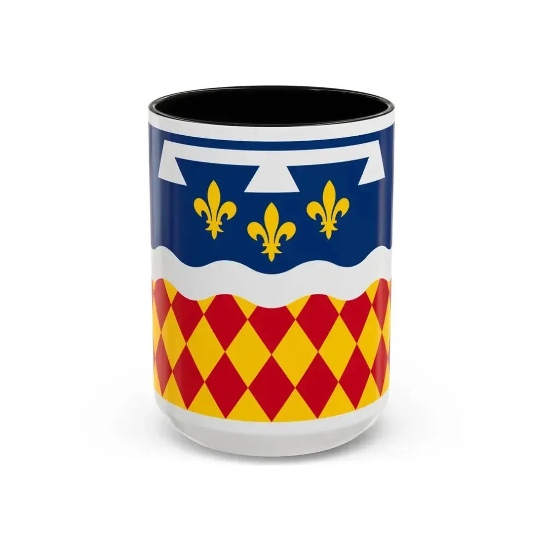 Flag of Charente France 2 - Accent Coffee Mug 15oz Black - Go Mug Yourself