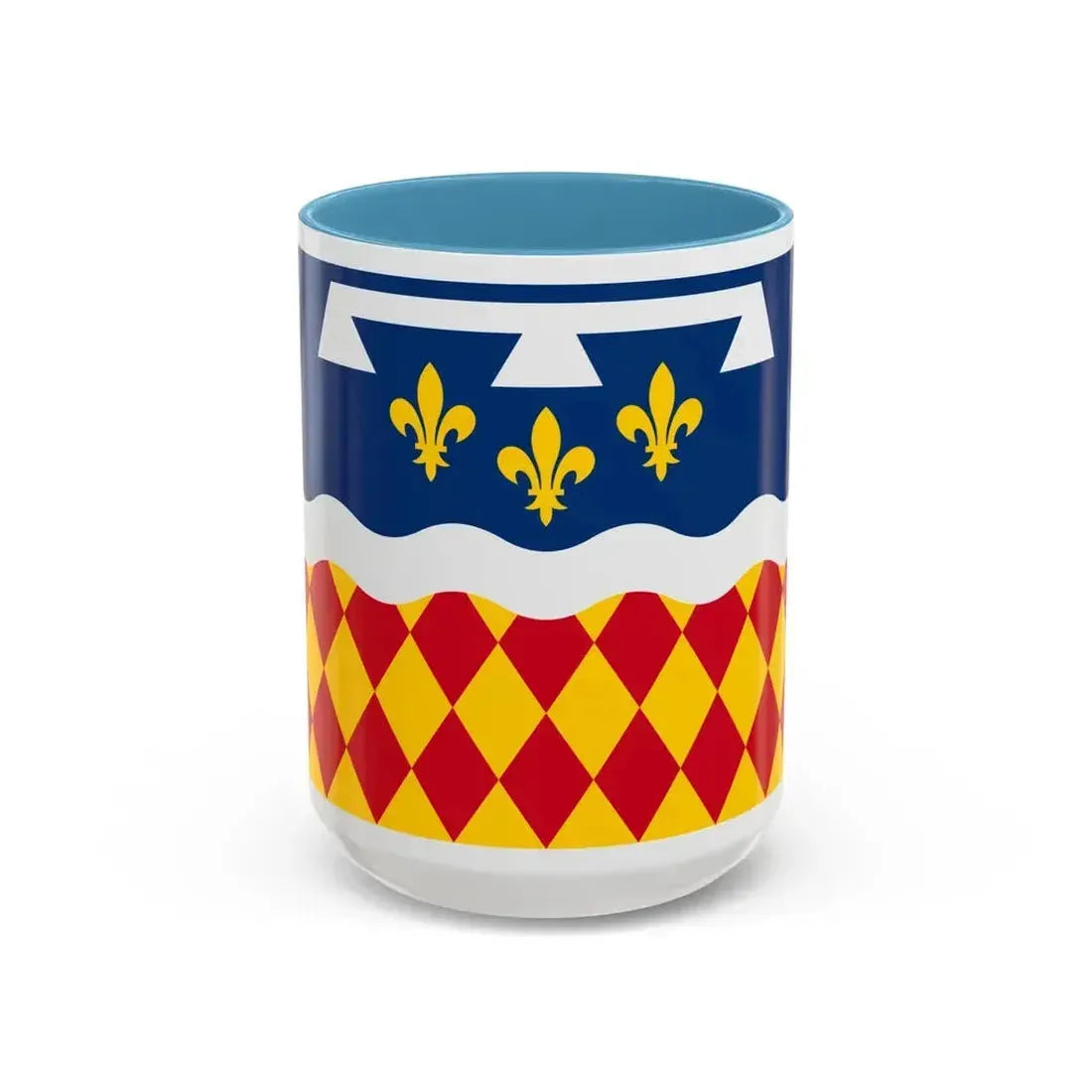 Flag of Charente France 2 - Accent Coffee Mug 15oz Light Blue - Go Mug Yourself