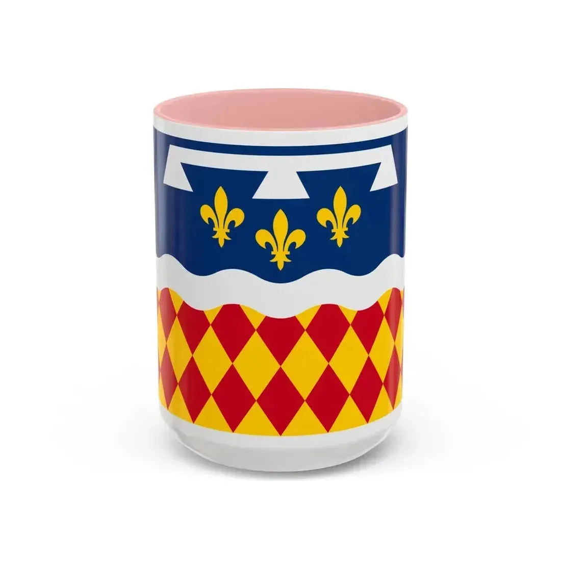 Flag of Charente France 2 - Accent Coffee Mug 15oz Pink - Go Mug Yourself