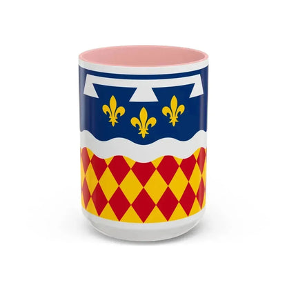 Flag of Charente France 2 - Accent Coffee Mug 15oz Pink - Go Mug Yourself