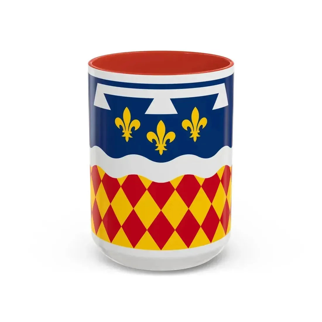 Flag of Charente France 2 - Accent Coffee Mug 15oz Red - Go Mug Yourself