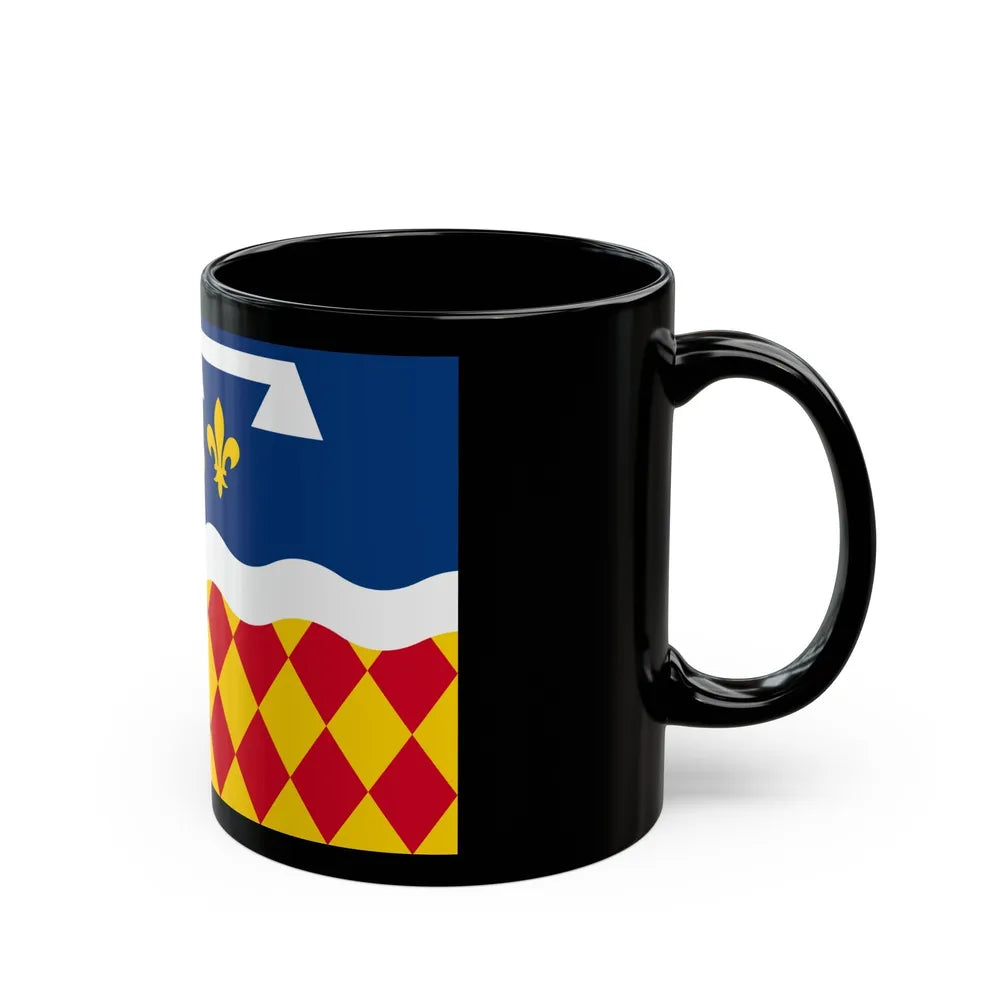 Flag of Charente France 2 - Black Coffee Mug-Go Mug Yourself