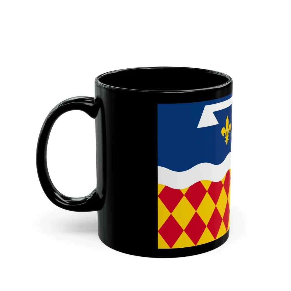 Flag of Charente France 2 - Black Coffee Mug-Go Mug Yourself